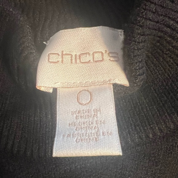 Chico’s Cold Shoulder Turtleneck Sweater - Picture 6 of 6